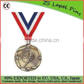 Custom quality free artwork design High Relief Medallion Lacrosse