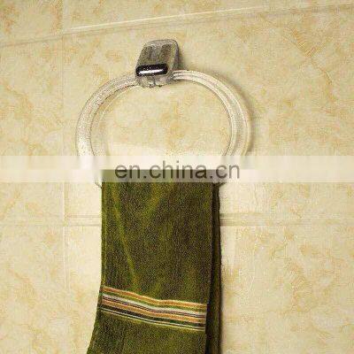 Rotating Rotatable Rectangle No Drilling Double Black Self Adhesive Bathroom Accessories Towel Bar