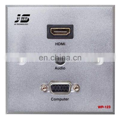 JS-WP123 electric  metal female multi plug wall socket