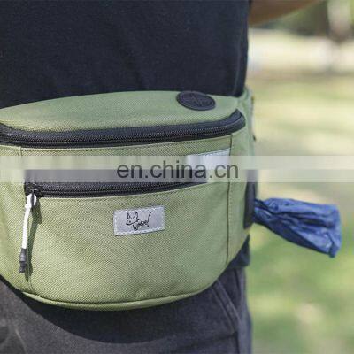 daily using waist bag large capacity dog walking bag ,put earphone,poop bag and others