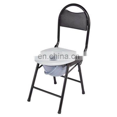 Professional Folding Bedside Toilet Chair Bathroom Chair Commode Wheelchair for home and hospital use