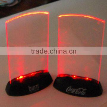 Customized Vertical Double Sided Stand up Clear LED Table Tent Menu Holder Manufacturer photo-4
