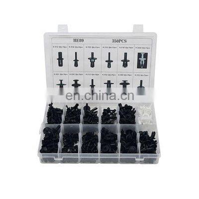 350pcs Body Car Bumpers Plastic Clips for Straps Retaining Nut HE09 Auto Clips Plastic Fastener Door Trim Panel Fixed OEM /ODM