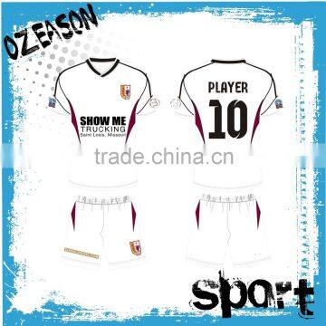 100% Polyester Wholesale Price White Soccer Jersey Custom Made photo-6