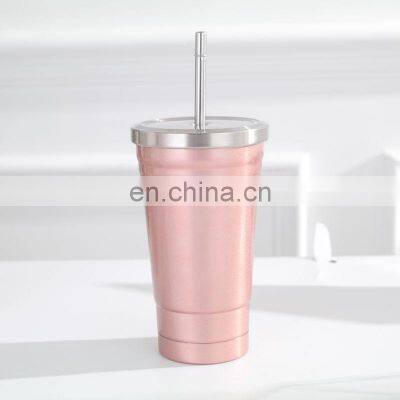 Hangzhou Watersy 16 oz rose gold color  tumbler cups  double wall vacuum stainless steel  coffee mugs with lid and straw