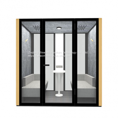 Soundproof Pods For Offices - L Size Acoustic Office Pods 4 Person Meeting Pod photo-2
