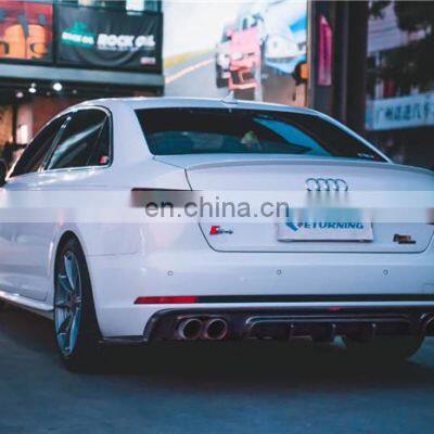 Runde Perfect Fitment For 2017-2019 Audi A4 S5 B9 Upgrade CMST Style Carbon Fiber Front Lip Rear Diffuser Body Kit