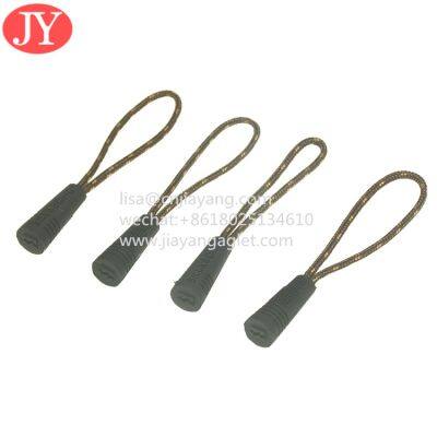 Custom Rubber PVC Zipper Puller 3mm Polyester Rope With Zipper Head Zipper Slider Cords photo-4