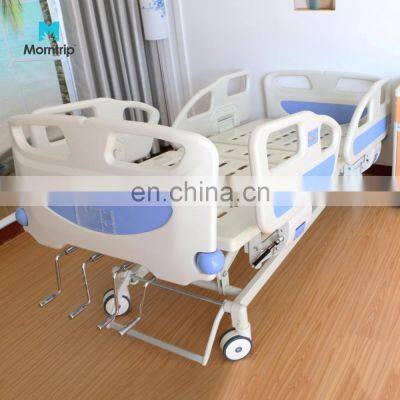 Loading Bearing 250kgs Metal Bed Surface Cheap 4 Crank Medical Bed 5 Function Nursing Patient Hospital Bed With Mattress photo-4