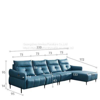 2022 New Technology Fabric Sofa Electric Multifunctional Italian Corner Living Room Space Capsule Combination Sofa photo-4