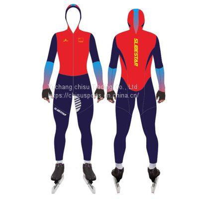 Customized short track speed skating suit children's long sleeves camo ski suit avenue suits Adult and female tight ski