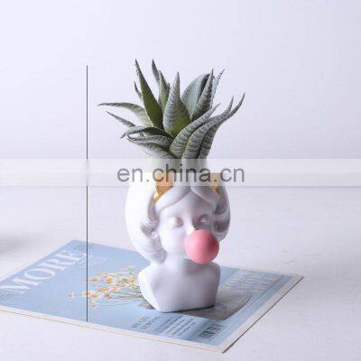 Best Vaso De Plantas De Ceramica Macetas Para Suculentas Potted Planter Girl Flower Pots With Succulent Plants