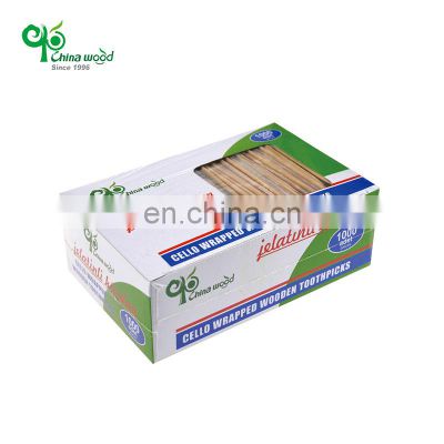 YADA Environmentally Friendly Teeth Cleaning Mint Flavor Wooden Toothpick single paper wrapped