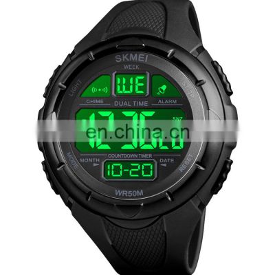 New Arrival Skmei 1656 Black Army Green Waterproof 5ATM Sport Watch for Men