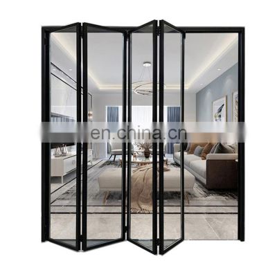 Hot sale Aluminium Alloy glass bifold door / waterproof Design silding  folding door