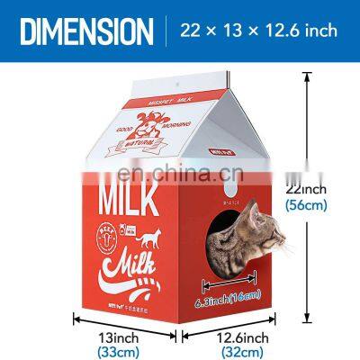 OEM/ODM Cat Condo Cardboard Corrugated Paper Cat Cardboard House With Scratcher photo-4