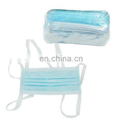 Disposable Medical mask nonwoven masks tie on 3ply surgical face mask with tie