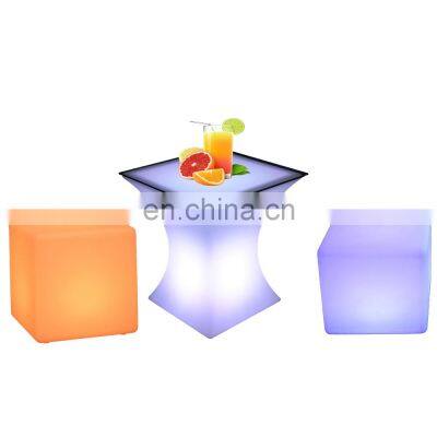 Hookah lounge lighting bar furniture indoor decorative led cube chair decorative lighting cube chair