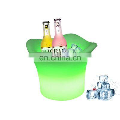 Wine Cooler with CE Approval Multiple Capacity Food Grade Plastic Beer Ice Bucket Led Flashing Beverage Wine Bucket