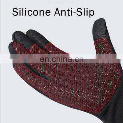 Waterproof Winter Warm Riding Full Finger Touch Screen Black Outdoor Sport Driving Cycling Gloves photo-5