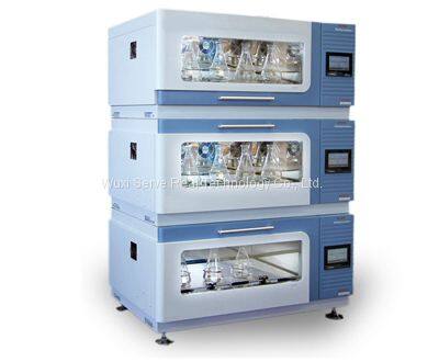 Stackable light shaking incubator illuminated incubation chamber