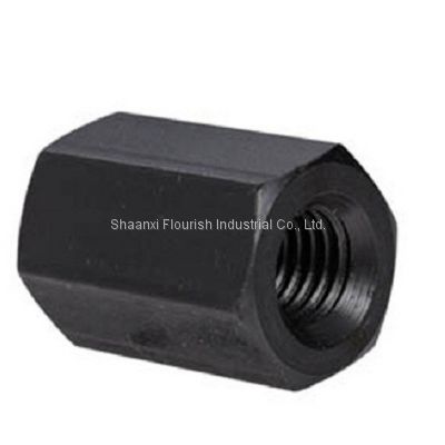 Black Zinc Plated Hexagon Lock Nut , Carbon Steel Hexagon Coupling Nuts