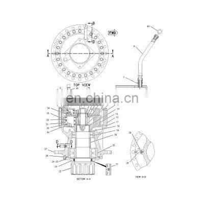 148-4598 148-4626 385C 390D Excavator Parts Drive 385B Swing Gearbox For Caterpillar