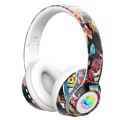 Hot Selling Product Colorful Earphone Led Gaming Headset Rgb Bt Headphone Stereo Wireless Headset