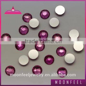 flatback cabochon faceted glass stones foil backed