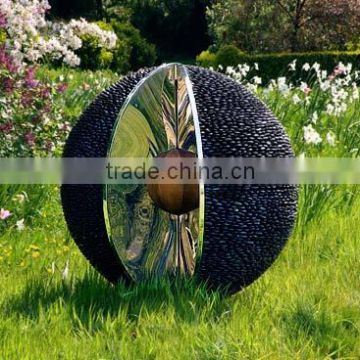 garden metal stone ball sculpture