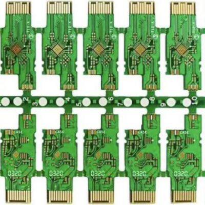 8 layers, 2nd order HDI high-frequency mixed voltage buried resistance PCB,8-layer 2nd order optical module embedded gold finger PCB