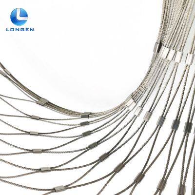 Hot Dipped Galvanized Steel Wire Rope Mesh/low Carbon Zoo Rope Mesh With High Quality for Sale photo-2