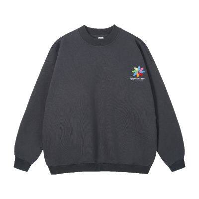 Fashionable 3D Printed Cotton French Terry Crew Neck Sweatshirt photo-3