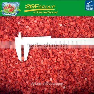 IQF frozen diced strawberry from China