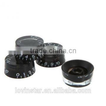 Drop Shpping Custom Speed Knobs Volume Tone Control Acrylic Buttons Replacement Guitar Parts Black photo-2