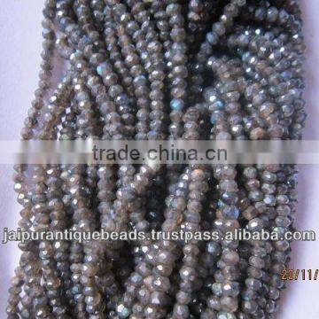 labradorite FACETED ROUNDELL Beads gemstone