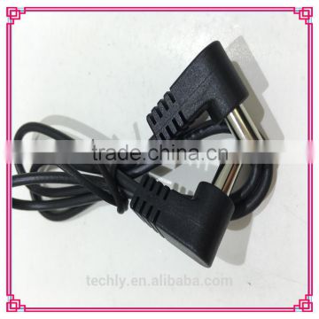 New COAX Single Black Color Cable 5.5 x2.5 DC Right Angle Plug WIre Harness