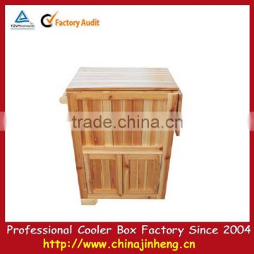 Outdoor wood coolers