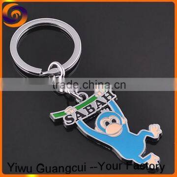 New metal enamel SABAH monkey keychain