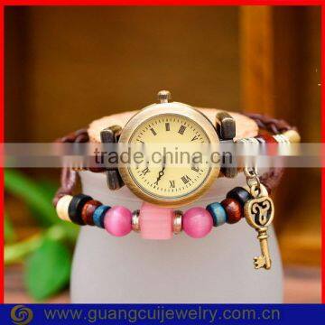 Fashion vintage watch for christmas gifts with snowman pendant