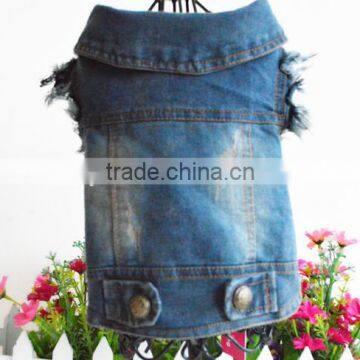 Retro-scratched Grain Cowboy Dog Clothes Small Spring/summer/autumn Teddy Bear Vest Pet Clothing photo-6