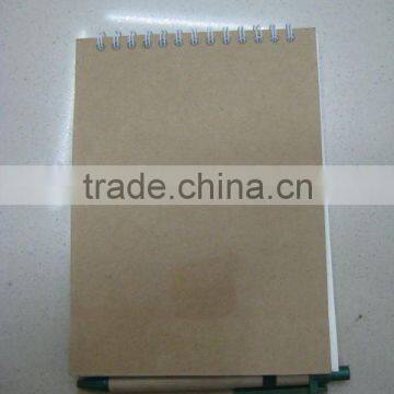 Spiral bound hard cover notebook
