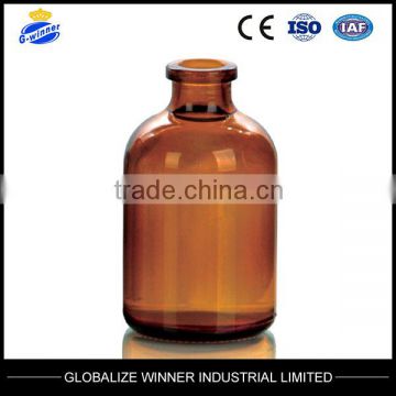 50ml Amber Molded Injection Vials for Antibiotics ,USP TYPE II,III