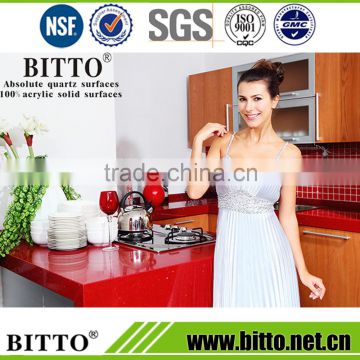 Red modified acrylic solid surface for kitchen countertop bar counter