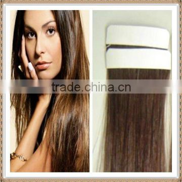 2014 european /indian human remy tape hair extensions factory price