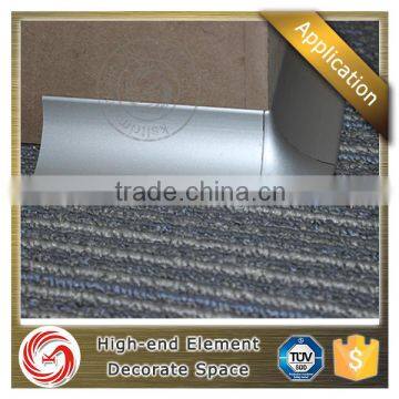 Germany quality brushed silver outer corner inner corner aluminium wall skirting board with end caps