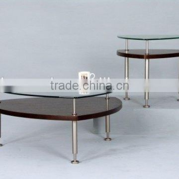 Top Glass Wooden Coffee table and End table