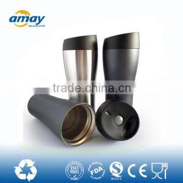 Double wall Stainless Steel Vacuum Insulated Commuter Mug , Car travel flask