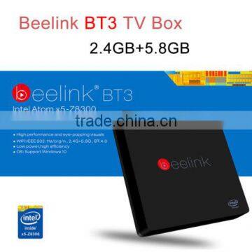 2016 New Beelink BT3 TV BOX MINI PC intel x5-Z8300 2.4G+5.8G WIFI Bluetooth 64-Bit SE
