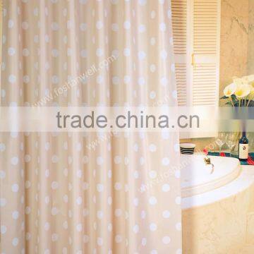 White Wave Point Hot Sale Shower Curtain With Hook photo-3